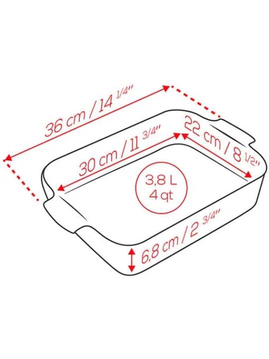 Sale Appolia Ceramic rectangular baking dish in satin black, 36cm For The Dessert Maker | For The Foodie
