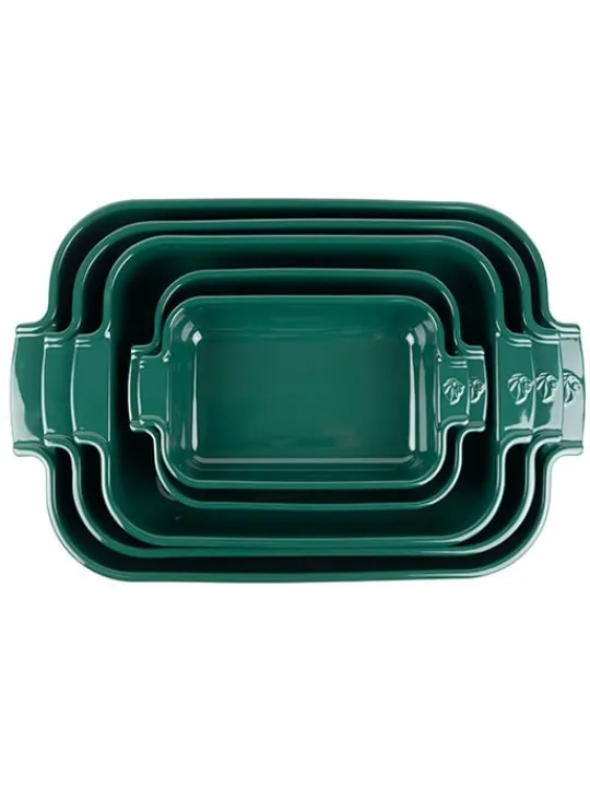 Outlet Appolia Individual ceramic rectangular baking dish in forest green, 22cm Speciality Bakeware | Individual Dishes