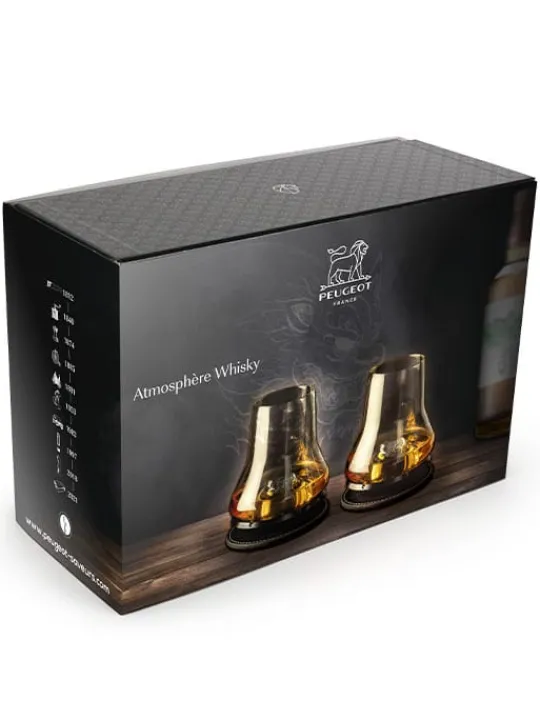 Online Atmosphère whisky Gift box - 2 whisky tasting sets with matte black chilling bases Tasting Glasses