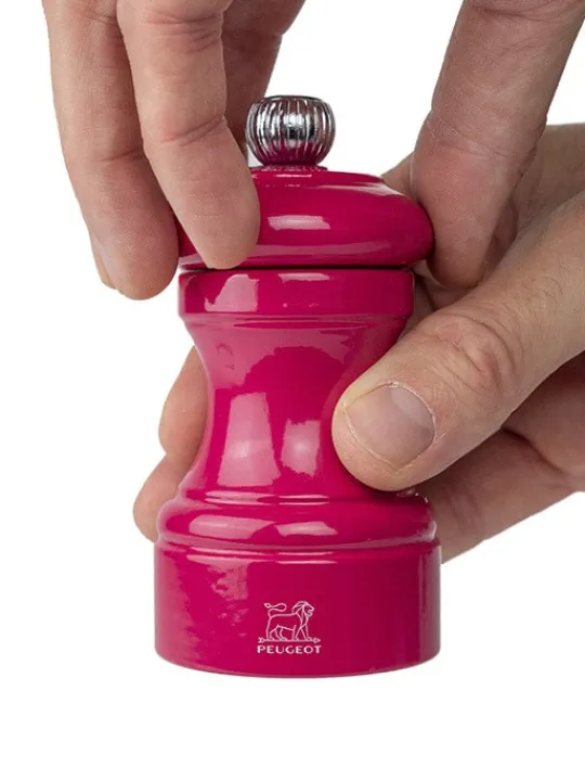 bistro_manual_wooden_salt_mill_in_candy_pink_gloss_cm_6.webp Shop Bistro Manual wooden salt mill in candy pink gloss, 10cm For The Foodie | Salt