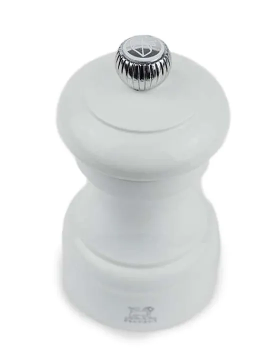 Hot Bistro Manual wooden salt mill in pearl grey gloss, 10cm Salt | Salt Mills