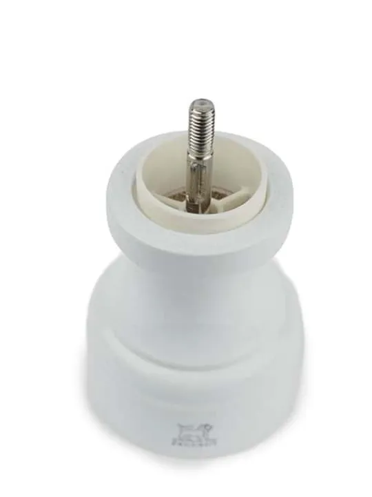 Hot Bistro Manual wooden salt mill in pearl grey gloss, 10cm Salt | Salt Mills