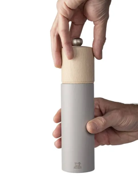 boreal_manual_beech_wood_salt_mill_in_pebble_grey_cm_3.webp Shop Boreal Manual beech wood salt mill in pebble grey, 21cm Salt | Salt Mills