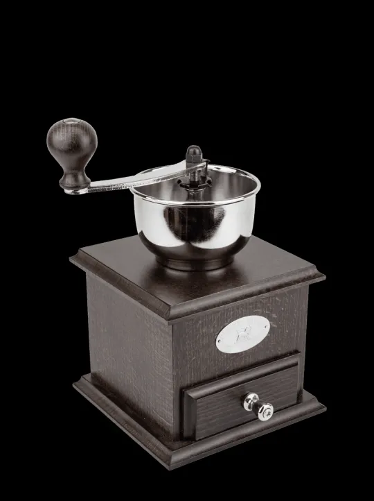 New Brésil Manual coffee mill in walnut-stained beechwood, 21cm Manual Coffee Mills