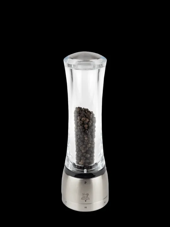 Fashion Daman U’select manual pepper mill, acrylic and stainless steel, 21 cm Pepper | Pepper Mills