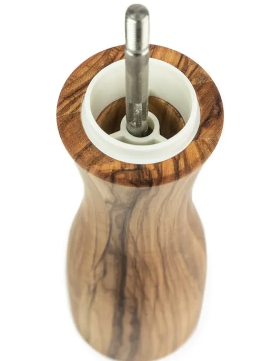 fidji_manual_salt_mill_in_olive_wood_and_stainless_steel__cm_2.webp Best Sale Fidji Manual salt mill in olive wood and stainless steel 15 cm Salt | Salt Mills