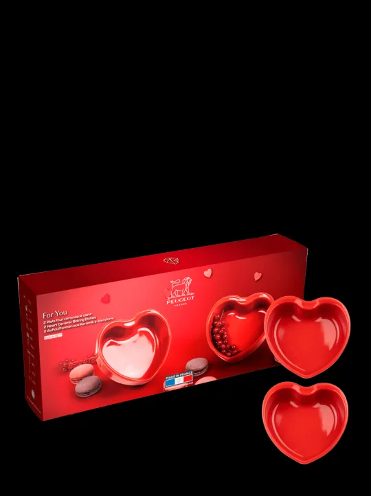 Outlet For you 2 individual ceramic heart dishes , 13,5 cm For Under £50 | For The Dessert Maker