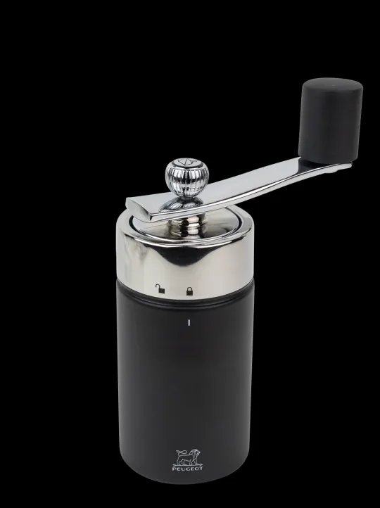 Hot Isen Manual wooden nutmeg mill in matt black, 16cm Speciality Spice Mills