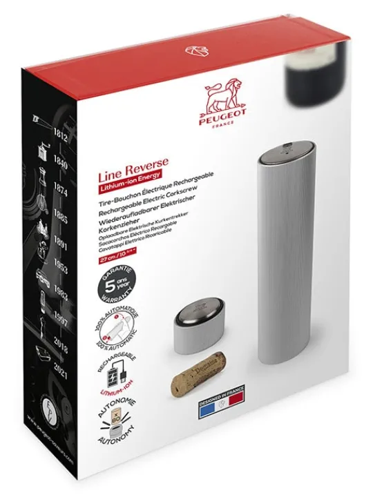 line_reverse_rechargeable_electric_carbon_grey_corkscrew_cm_3.webp Best Sale Line reverse Rechargeable electric grey corkscrew, 21cm For The Bar Tender | For The Host With The Most