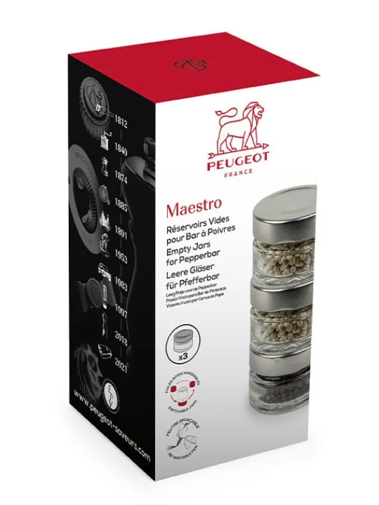maestro__glass_jars_for_maestro_pepper_mill_2.webp Cheap Maestro 3 glass jars for maestro pepper mill Spice Mill Accessories
