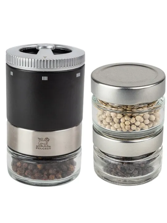 Cheap Maestro Maestro gift box including u'select pepper mill in matt black, 3 premium peppers, 3 interchangeable glass jars & marker pen Pepper | Pepper Mills