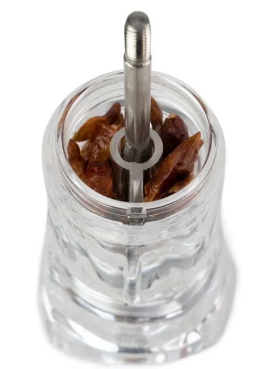 Hot Oléron Manual chilli grinder in wood and acrylic, 14cm Speciality Spice Mills