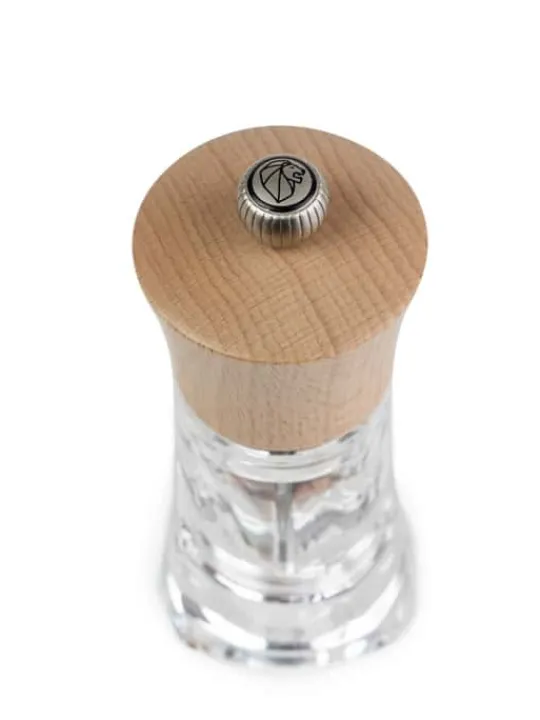Hot Oléron Manual chilli grinder in wood and acrylic, 14cm Speciality Spice Mills