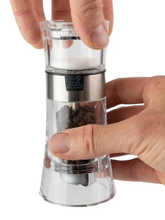 Shop Oslo Manual combi salt shaker and pepper mill in acrylic 13 cm - 5in. Salt | Salt & Pepper Mill Sets