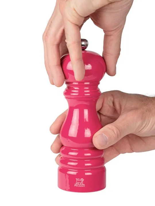 paris_manual_wooden_salt_mill_in_candy_pink_gloss_cm_5.webp Clearance Paris Manual wooden salt mill in candy pink gloss, 18cm Salt | Salt Mills