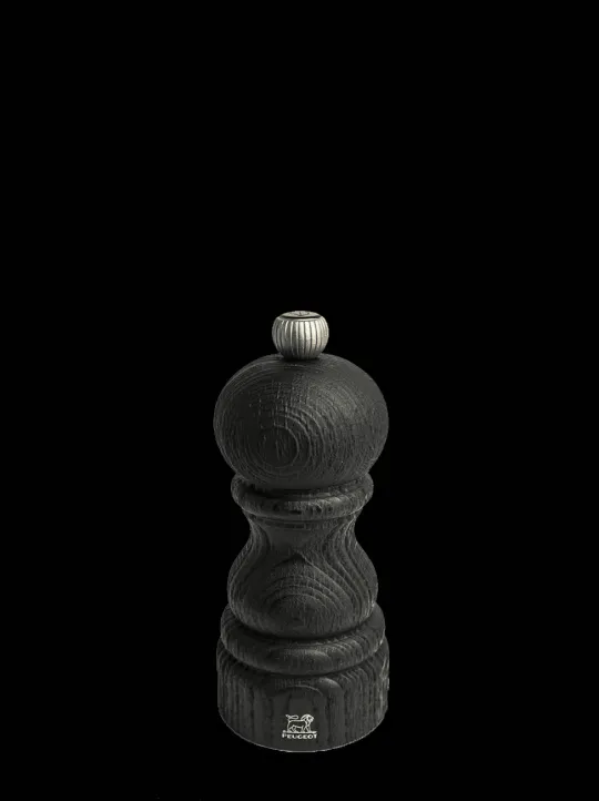 Sale Paris nature black Manual upcycled wooden pepper mill with a black finish, 12cm Pepper | Pepper Mills