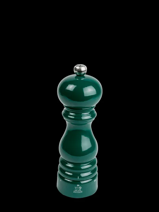 Store Paris u'select U'select manual wooden salt mill in forest green gloss, 18cm - 7in For The Foodie | Salt