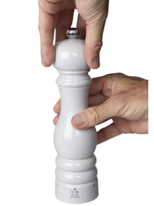 Shop Paris u'select U'select manual wooden salt mill in perl grey gloss, 22cm Salt | Salt Mills