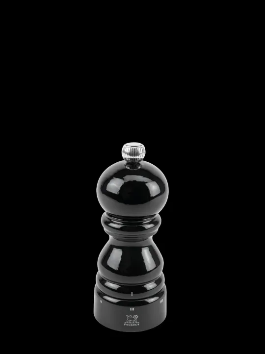 Best Paris u'select U’select wooden manual pepper mill with a black gloss finish, 12cm Pepper | Pepper Mills