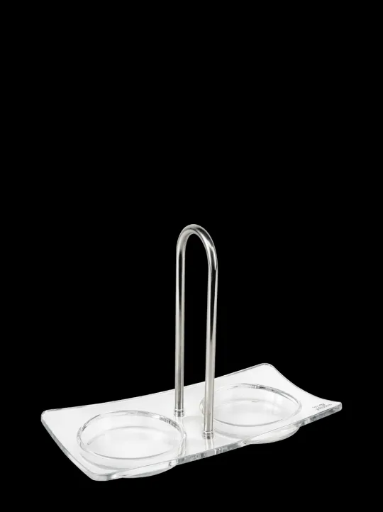 Discount Plateau linéa acryl Acrylic tray for two mills Spice Mill Accessories