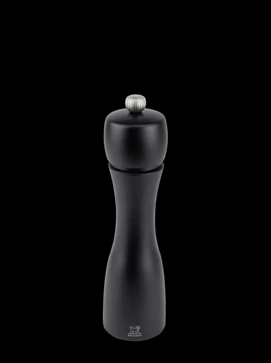 Fashion Tahiti Manual beech wood pepper mill in matt black, 20cm Pepper | Pepper Mills